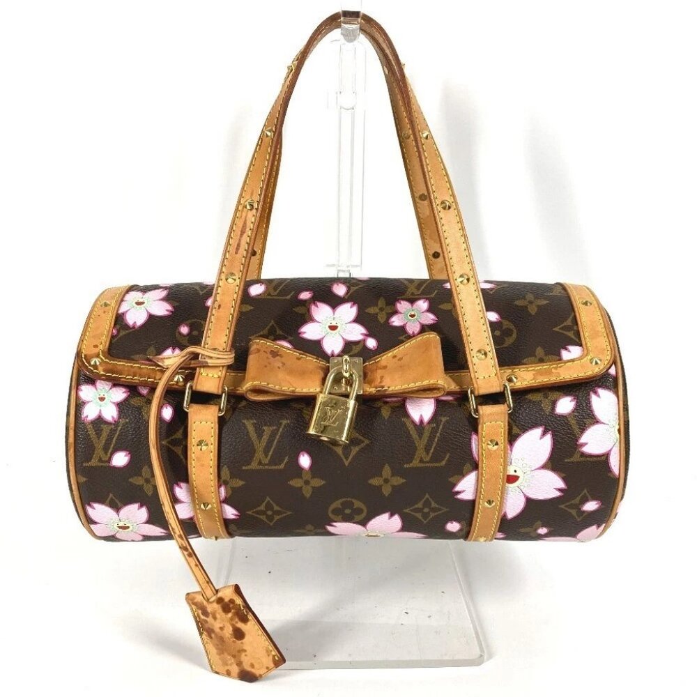 LOUIS VUITTON M92009 Monogram Cherry Blossom Papillon Tote Shoulder Bag Hand Bag